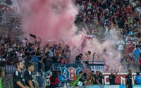 FC Dallas fans celebrate a goal scored. (Photo via Mike Brooks)